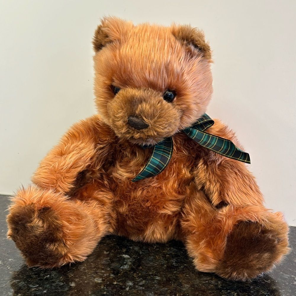 Vtg Ty Classic Beanie Baby Auburn Brown Teddy Bear 2001 Plush Big 14"